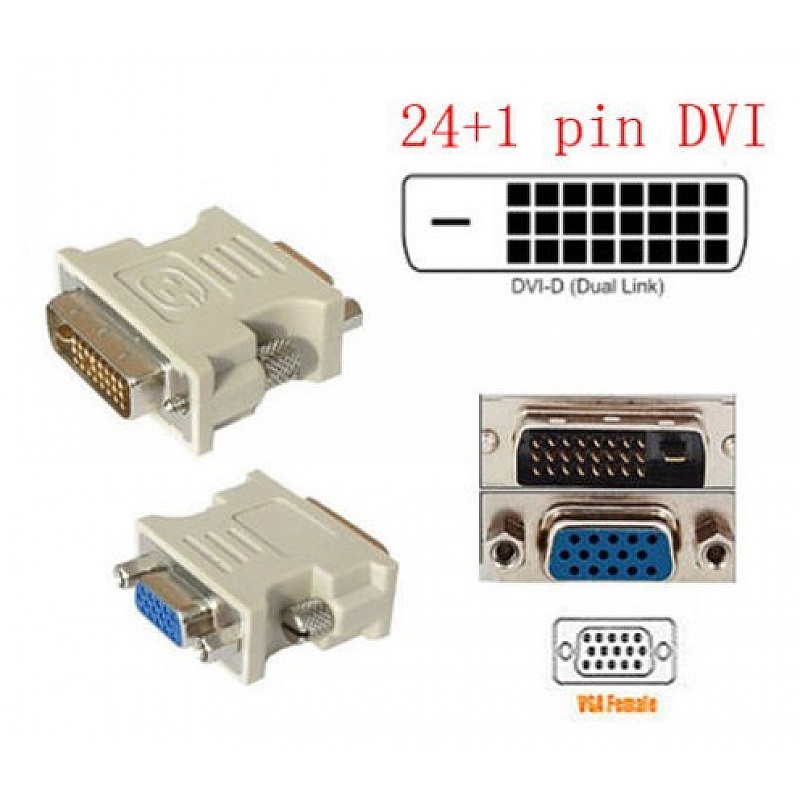 DVI 24+1 to VGA adapter