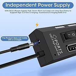 Usb hub с външно захранване и ON/OFF превключватели