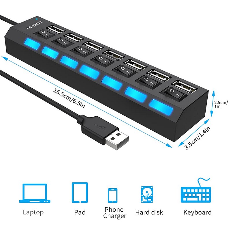 USB Hub със 7 порта