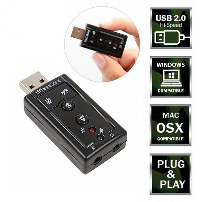 Звукова карта USB 7.1