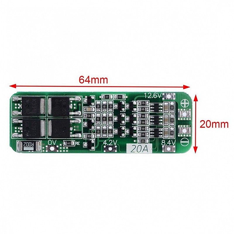 Защитен модул за зареждане на Li-Ion батерии 3S 20A