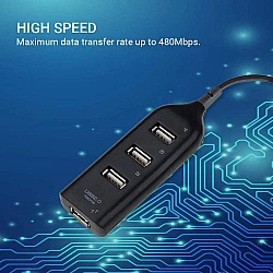 USB хъб с 4 порта и скорост на трансфер до 480 Mbps