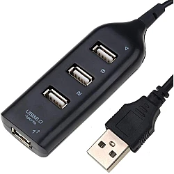 USB хъб с 4 порта и скорост на трансфер до 480 Mbps