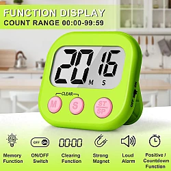Дигитален таймер за кухня с голям LCD екран